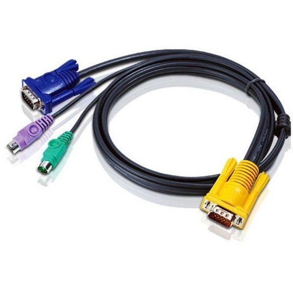 Aten Kvm Cable - Sphd-15(M) - Hd-15, Mini Din-6(M) - 30 Ft 2L5210P